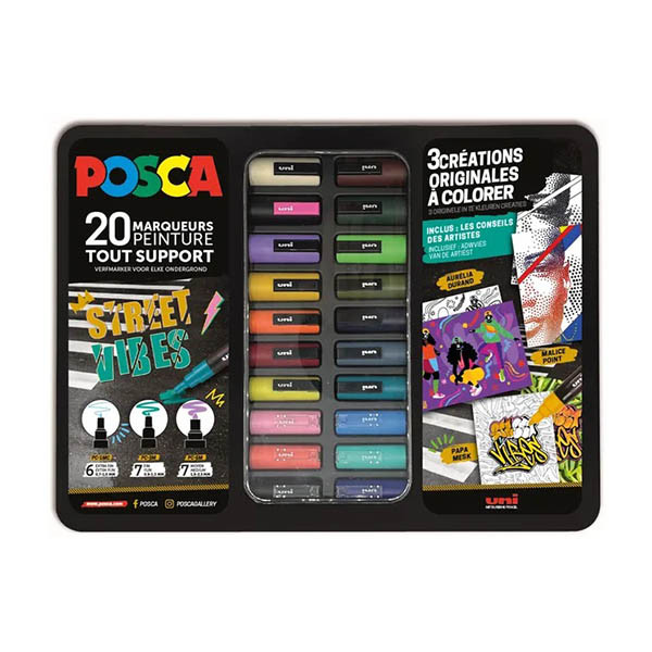 POSCA PC-1MC/PC-3M/PC-5M Street Vibes verfmarkerset (20 stuks) 425421 POSCA PC-1MC/PC-3M/PC-5M Street Vibes verfmarkerset (20 stuks) 425421 - 1