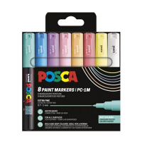 POSCA PC-1MC acrylmarkerset pastel (0,7 - 1 mm conisch) 8 stuks 425400
