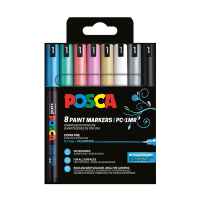 POSCA PC-1MR verfmarkerset metallic (0,7 mm rond) 8 stuks PC1MR/8AASS19 424035