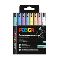POSCA PC-1MR verfmarkerset pastel (0,7 mm rond) 8 stuks 425401