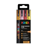 POSCA PC-3ML verfmarkerset glitterkleuren (0,9 - 1,3 mm rond) 4 stuks 425406 POSCA PC-3ML verfmarkerset glitterkleuren (0,9 - 1,3 mm rond) 4 stuks 425406