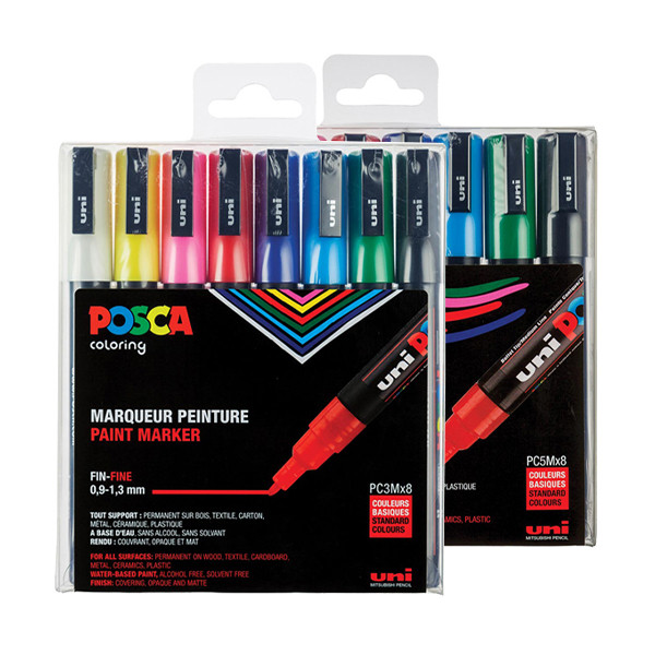 POSCA PC-3M/PC-5M acrylmarkerset (16 stuks) 424479 - 1