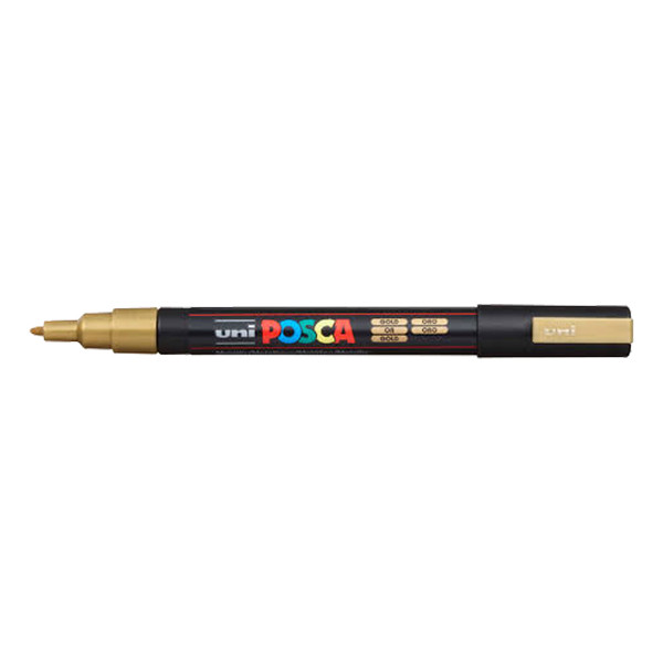 POSCA PC-3M verfmarker goud (0,9 - 1,3 mm rond) PC3MOR 424093 - 1