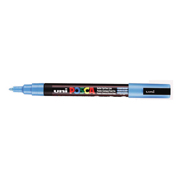 POSCA PC-3M verfmarker lichtblauw (0,9 - 1,3 mm rond) PC3MBC 424072 - 1