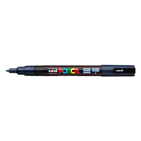 POSCA PC-3M verfmarker marineblauw (0,9 - 1,3 mm rond) PC3MBMAR 424077 - 1