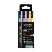 POSCA PC-3M verfmarkerset pastel (0,9 - 1,3 mm rond) 4 stuks 425402