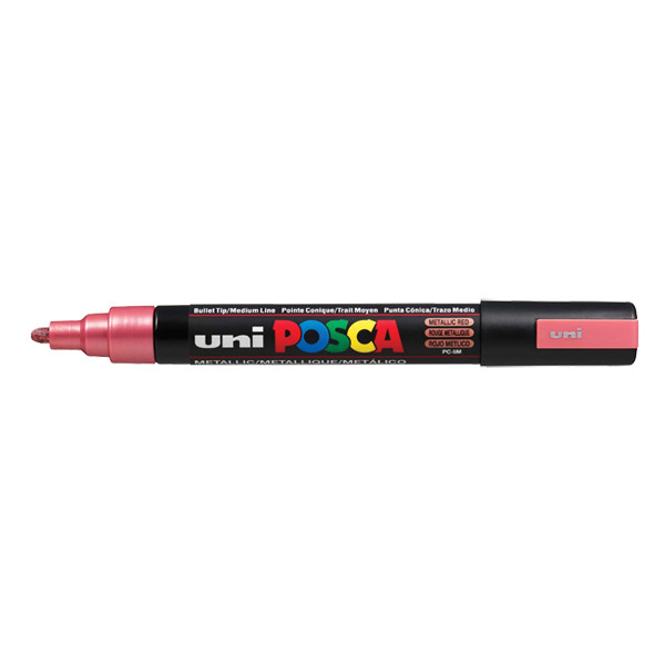 POSCA PC-5M verfmarker metallic rood (1,8 - 2,5 mm rond) PC5MRM 424156 - 1