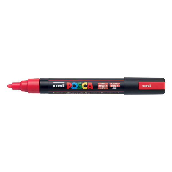 POSCA PC-5M verfmarker neonrood (1,8 - 2,5 mm rond) PC5MRFLUO 424155 - 1