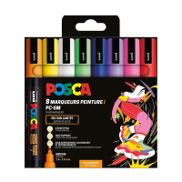 POSCA PC-5M verfmarkerset Pop kleuren (1,8 - 2,5 mm rond) 8 stuks 425417