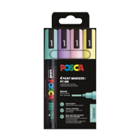 POSCA PC-5M verfmarkerset pastel (1,8 - 2,5 mm rond) 4 stuks 425415