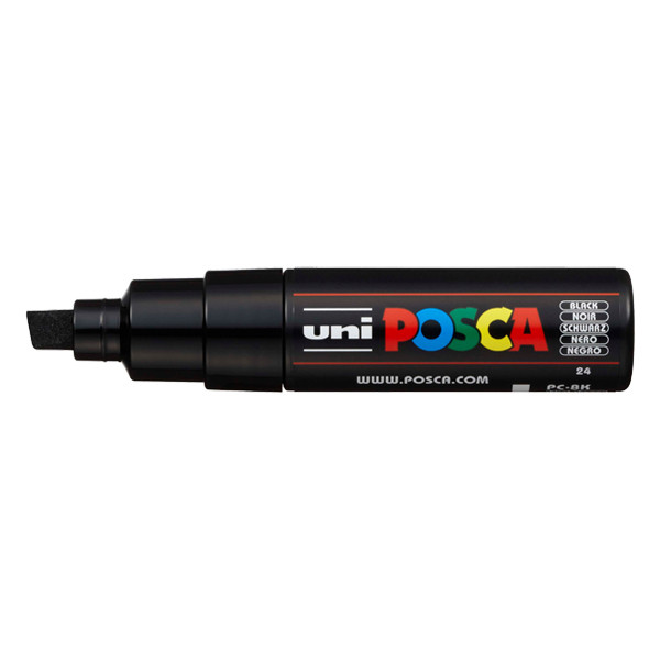 POSCA PC-8K acrylmarker zwart (8 mm beitel) 424209 - 1