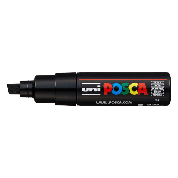 POSCA PC-8K verfmarker zwart (8 mm beitel) PC8KN 424209 - 1