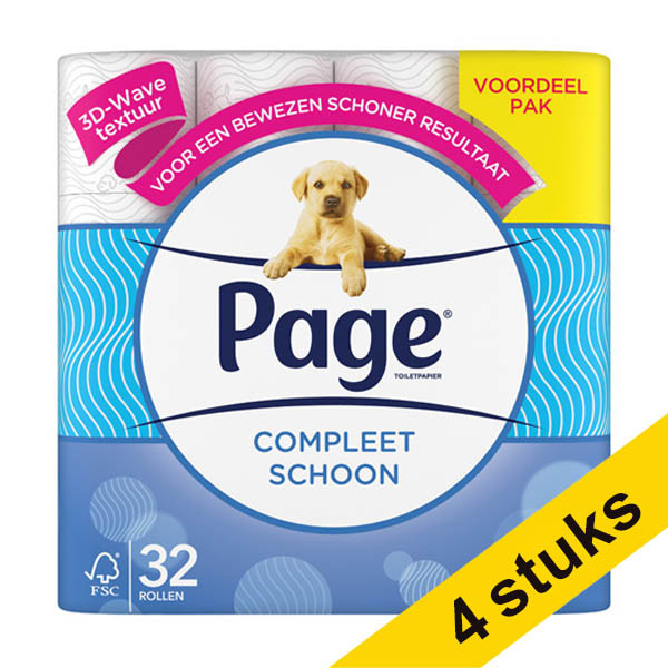 Aanbieding: 4x Page Compleet Schoon toiletpapier (32 stuks) SPA04004 - 1