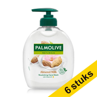 Aanbieding: 6x Palmolive crème zeep amandel met pomp (300 ml)