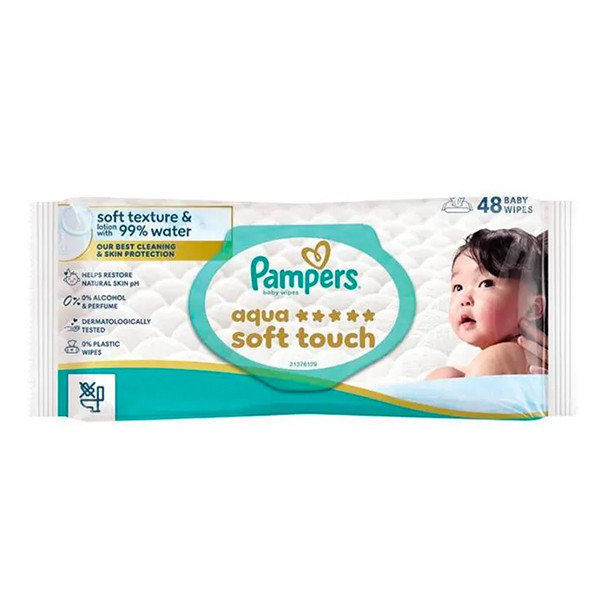 Pampers billendoekjes Aqua Soft Touch (48 stuks) SPA04510 - 1