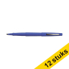 Aanbieding: 12x Papermate Flair fineliner blauw 237139 - 1