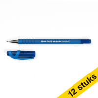 Aanbieding: 12x Papermate balpen Flexgrip Ultra Stick blauw met dop (1 mm)