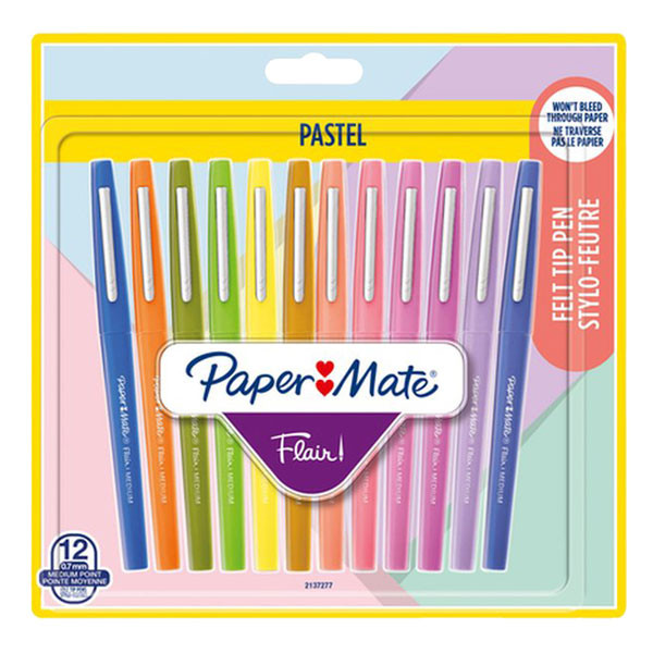 Papermate Flair Pastel fineliner assorti (12 stuks) 2137277 237133 - 1