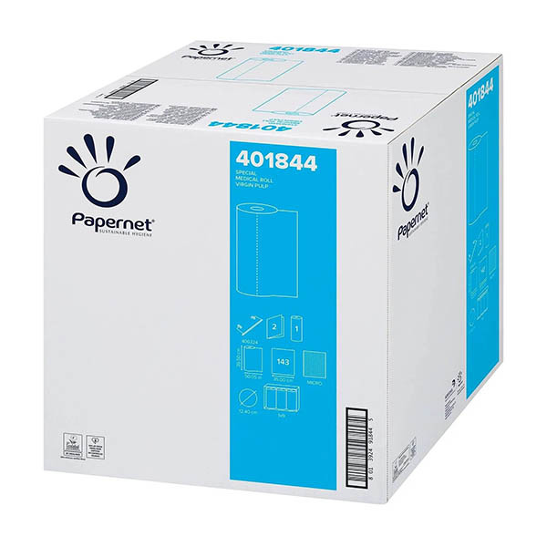 Papernet onderzoekstafelrol 2-laags 39 cm C1 wit 298010 - 1