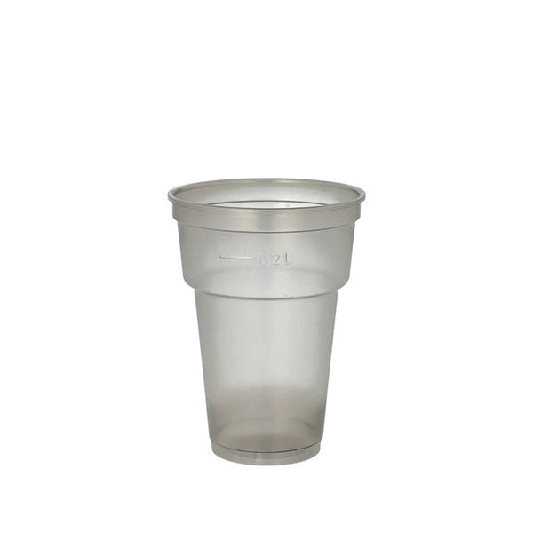 Papstar reusable beker 0,2 liter grijs (50 stuks) 298063 - 1
