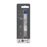 Parker Quinkflow balpen navulling medium blauw (3 stuks) 424488