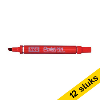 Aanbieding: 12x Pentel N60 permanent marker rood