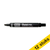 Aanbieding: 12x Pentel N60 permanent marker zwart 210129 - 1