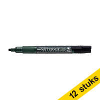 Aanbieding: 12x Pentel SMW26 krijtstift zwart (1,5 - 4,0 mm beitel)