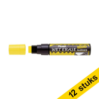 Aanbieding: 12x Pentel SMW56 krijtstift geel (8 - 16 mm beitel)