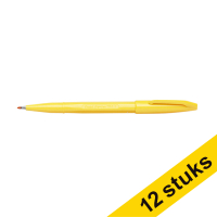 Aanbieding: 12x Pentel Sign S520 fineliner geel (0,8 mm)