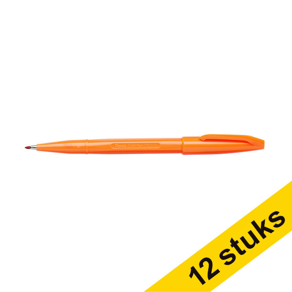 Aanbieding: 12x Pentel Sign S520 fineliner oranje (0,8 mm) 210314 - 1
