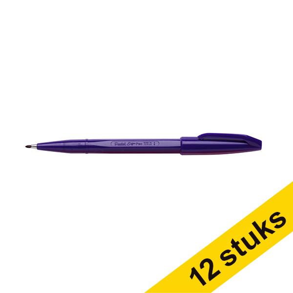 Aanbieding: 12x Pentel Sign S520 fineliner violet (0,8 mm) 210324 - 1