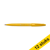Aanbieding: 12x Pentel Sign SES15C brushpen geel 210139