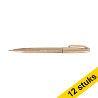 Aanbieding: 12x Pentel Sign SES15C brushpen lichtbruin 210156