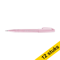 Aanbieding: 12x Pentel Sign SES15C brushpen lichtroze 210146
