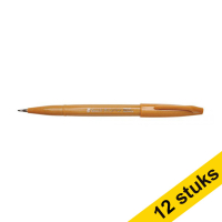 Aanbieding: 12x Pentel Sign SES15C brushpen oker 210144