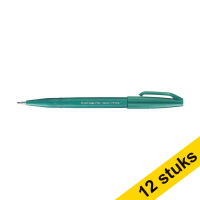 Aanbieding: 12x Pentel Sign SES15C brushpen turquoise groen 210153
