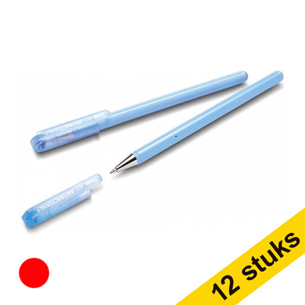 Aanbieding: 12x Pentel antibacteriële Balpen BK77AB rood 210050 - 1
