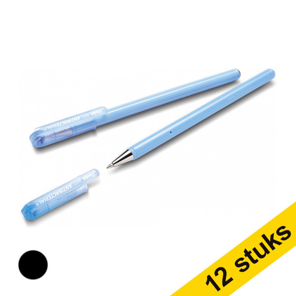Aanbieding: 12x Pentel antibacteriële Balpen BK77AB zwart 210049 - 1