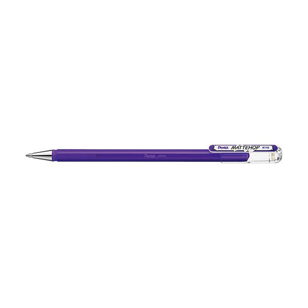 Pentel Mattehop K110 gelpen paars 494607 - 1
