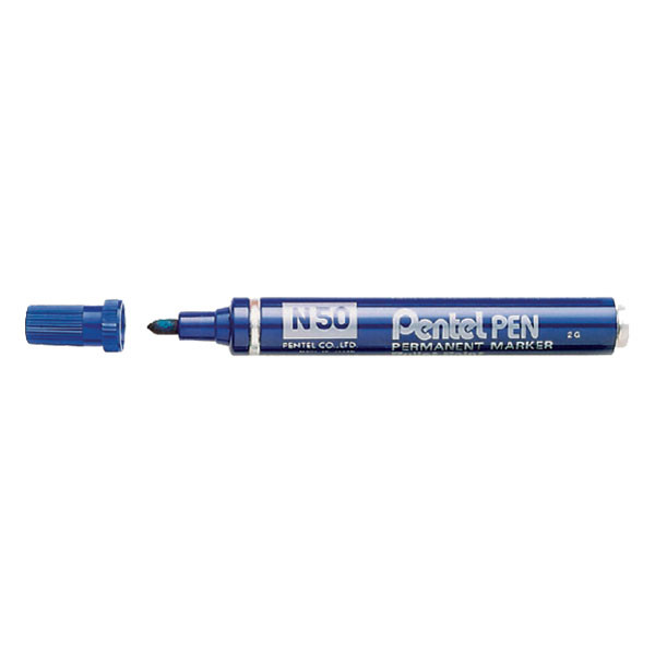 Pentel N50 permanent marker blauw N50-C 210084 - 1