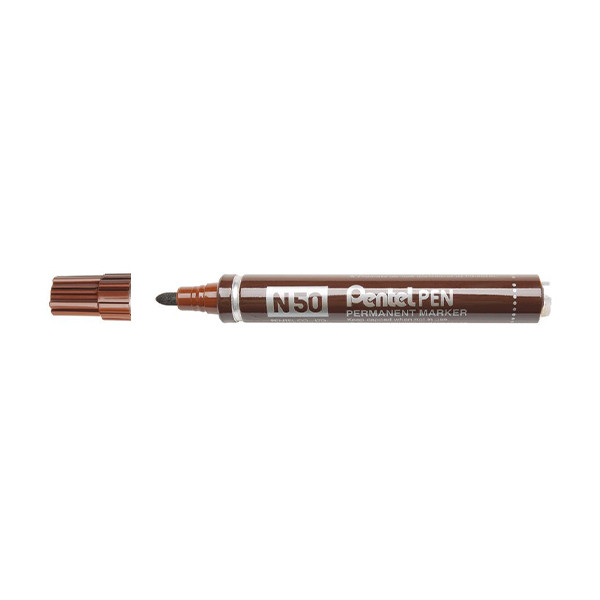 Pentel N50 permanent marker bruin (1,5 mm rond) N50-EE 210327 - 1