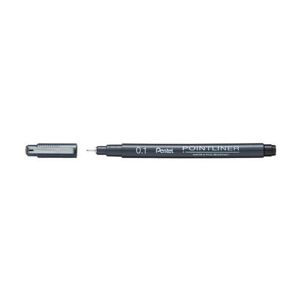 Pentel Pointliner S20P fineliner zwart (0,1 mm) 018127 210300 - 1