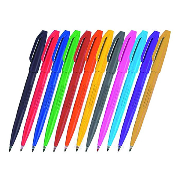 Pentel Set Pentel Sign S520 fineliner assorti (0,8 mm) 12 stuks 000181 210338 - 1