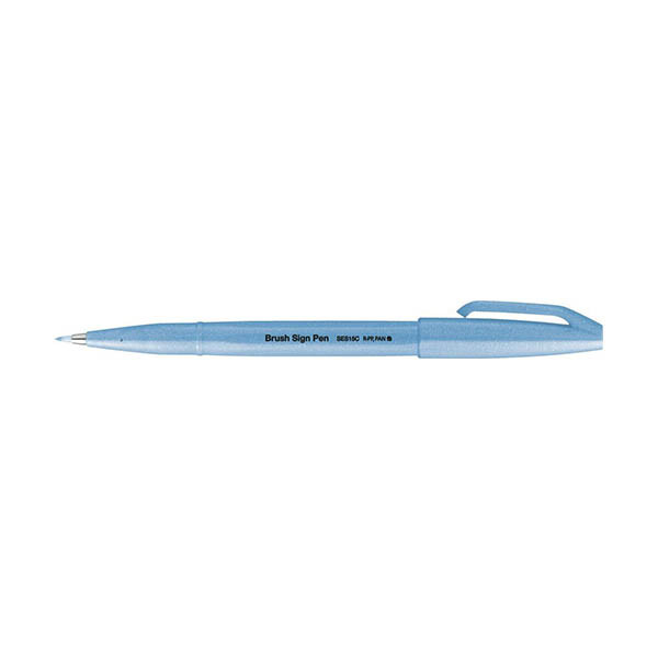 Pentel Sign SES15C brushpen neon blauw 494613 - 1