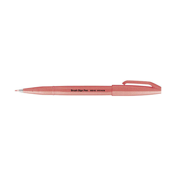 Pentel Sign SES15C brushpen neon rood 494608 - 1