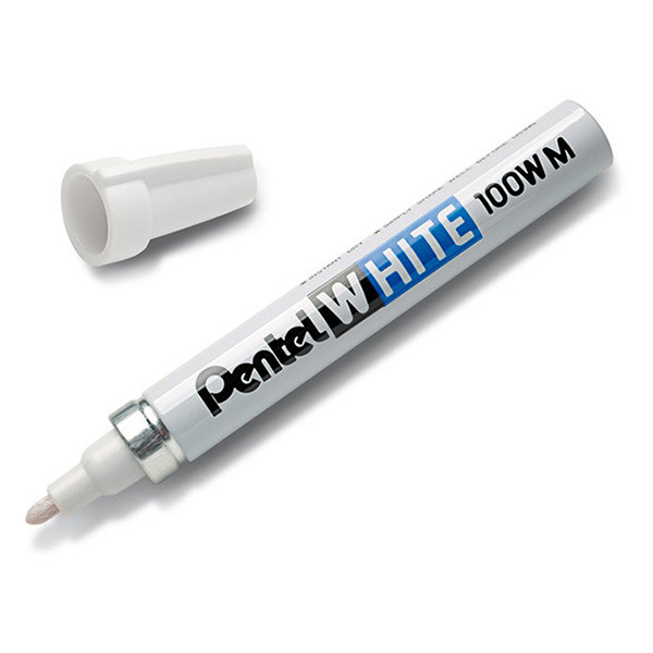 Pentel X100W industriële paint marker wit (3,9 mm rond) 13004 210088 - 2