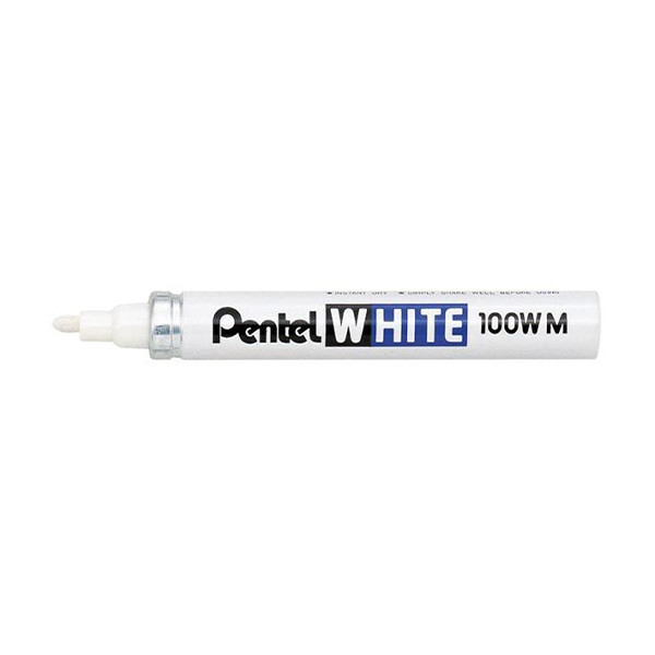 Pentel X100W industriële paint marker wit (3,9 mm rond) 210088 - 1
