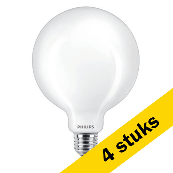 Aanbieding: 4x Philips E27 led-lamp globe G95 mat 7W (60W) LPH02516 - 1
