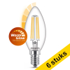 Aanbieding: 6x Philips E14 filament led-lamp kaars WarmGlow dimbaar 2.5W (25W) LPH02558 - 1
